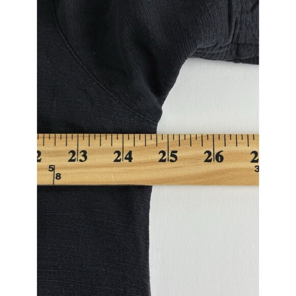 Caribbean Mens Shirt Size Large Button Down Black Short Sleeve 100% Silk - Picture 6 of 8